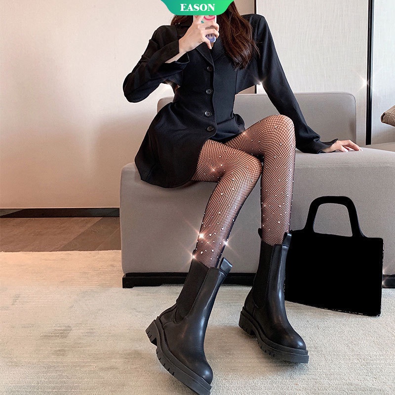 Quần Tất Ren Hoa Rỗng Màu Đen Phong Cách Lolita Nhật Bản Cho Nữ