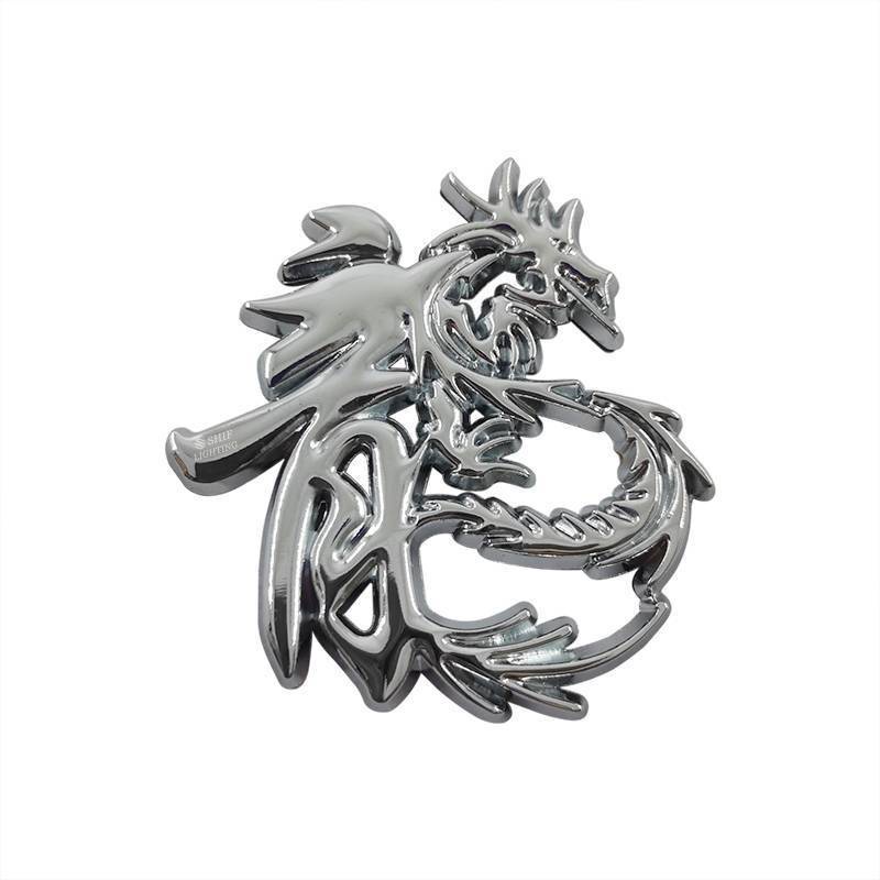 1 Miếng dán trang trí xe hơi hình rồng Trung Hoa bằng kim loại