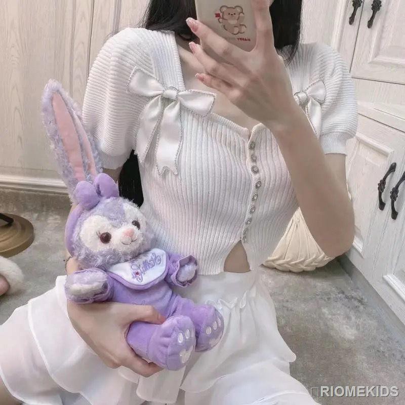 【Quà tặng miễn phí】Áo Cardigan Ngắn Tay Phối Nơ Xinh Xắn Dành Cho Nữ | BigBuy360 - bigbuy360.vn