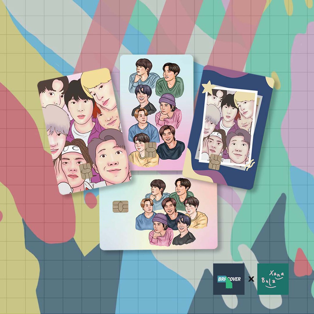 BTS Fan Art Series - Bangtan Boys | Miếng Dán Skin Thẻ ATM, Thẻ Ngân Hàng, Thẻ Xe, Thẻ Chung Cư ✨ Sticker Card