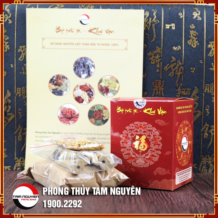 Bột tẩy uế khí, tạp khí, xông đất, xông nhà phong thủy, bột xông chiêu tài, thay đổi vận khí