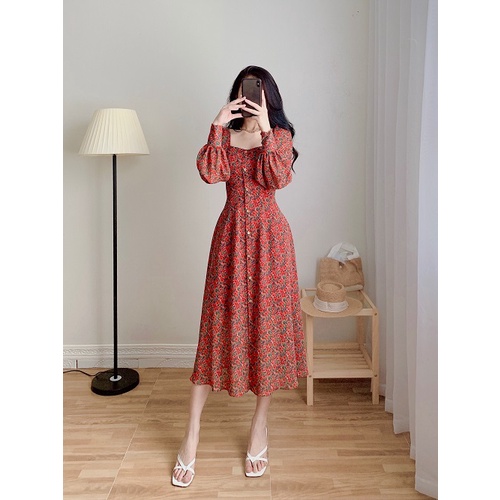 Váy đỏ dài tay_D062S1_LYNNA | BigBuy360 - bigbuy360.vn