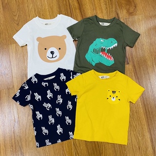 Set 4 áo phông HM dư xịn bé trai ( màu ngẫu nhiên)