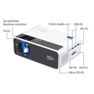 Máy chiếu mini cầm tay AUN độ sáng 2800 Lumens độ phân giải cao