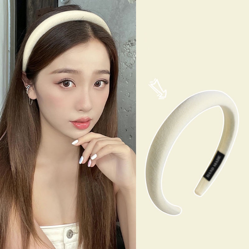 Băng Đô Cài Tóc Bằng Xốp Màu Sắc Đơn Giản Phong Cách Hàn Quốc Cổ Điển