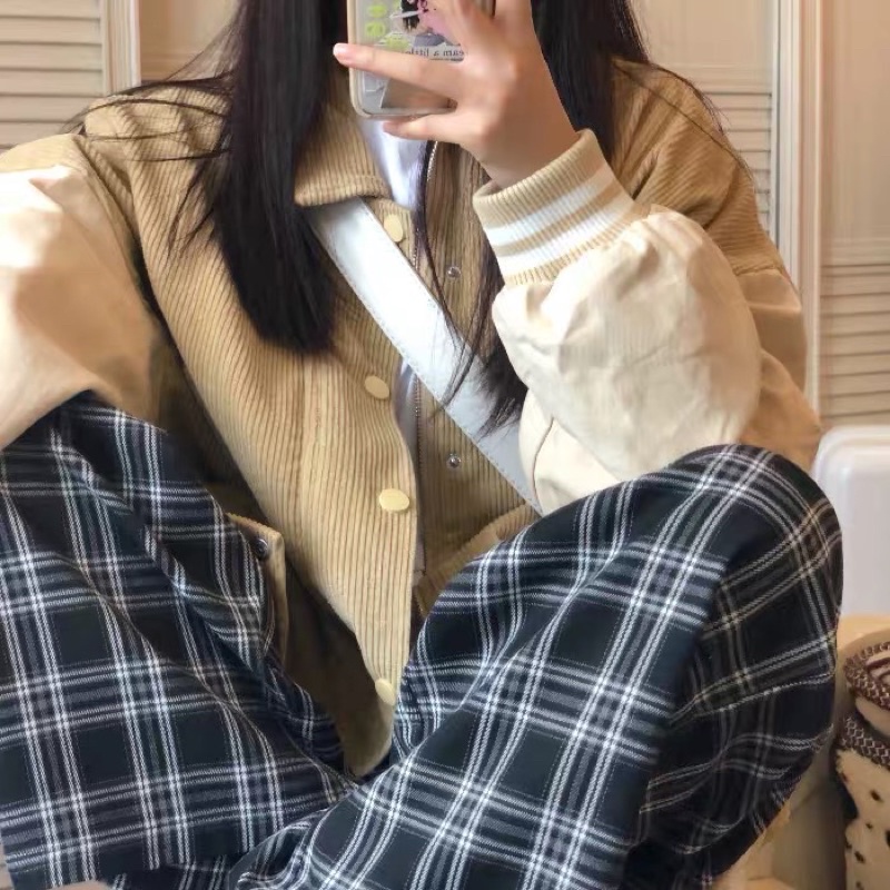 Áo bomber chất nhung cổ bẻ