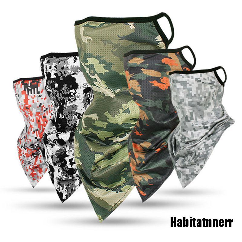 Khẩu Trang Che Mặt Bằng Vải Lụa Họa Tiết Rằn Ri