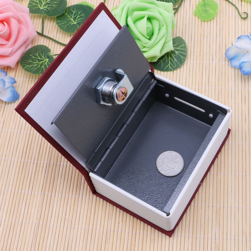 Hộp đựng trang sức mini hình quyển sách có khóa an toàn