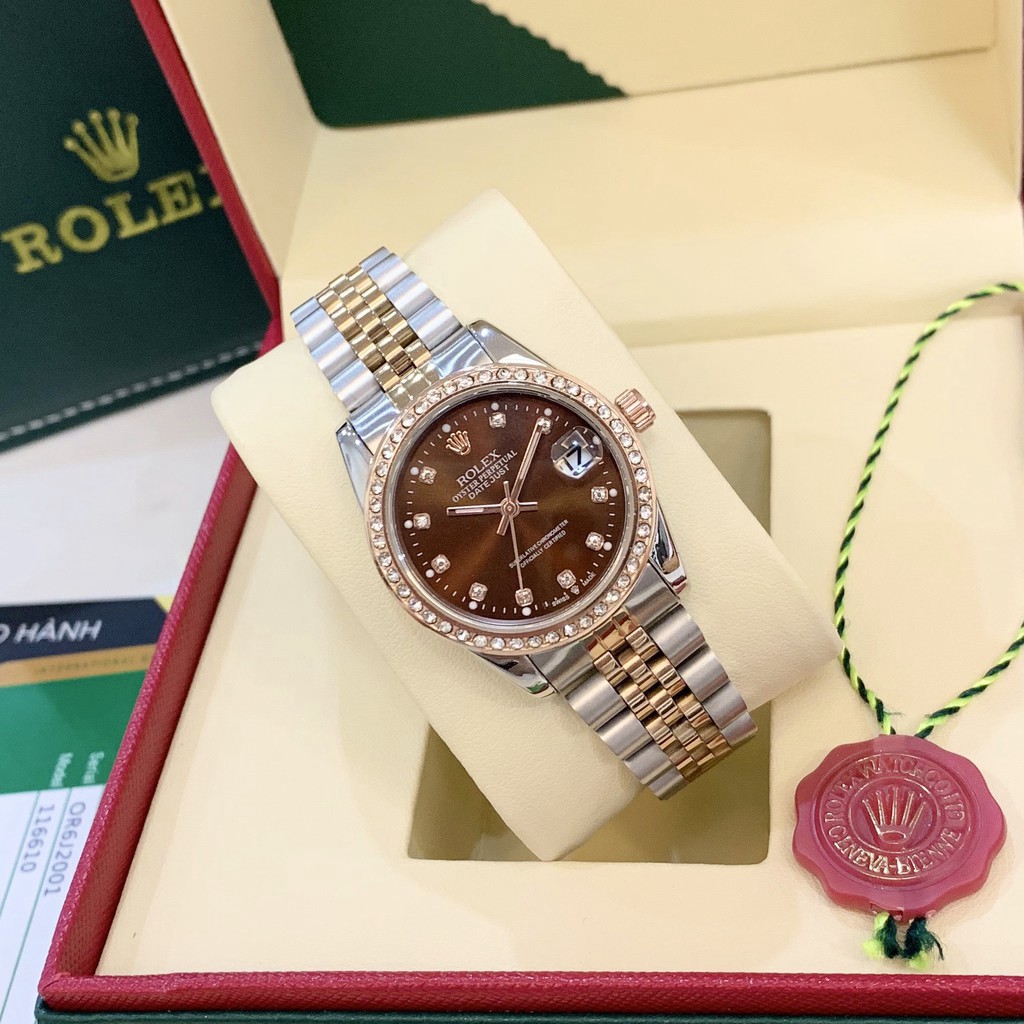 [Xem hàng trước] Đồng hồ Rol nữ - hàng cao cấp viền diamonds tặng hộp