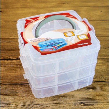 Hộp Nhựa 3 Tầng 18 Ngăn Đựng Vật Dụng Đa Năng