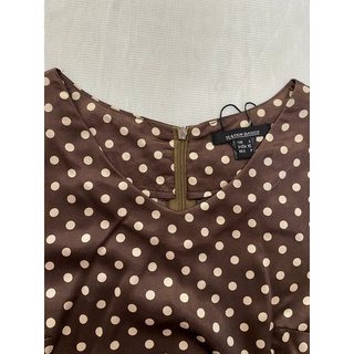 Đầm phi lụa chấm bi phối thun (Size S) - Thanh lý vnxk