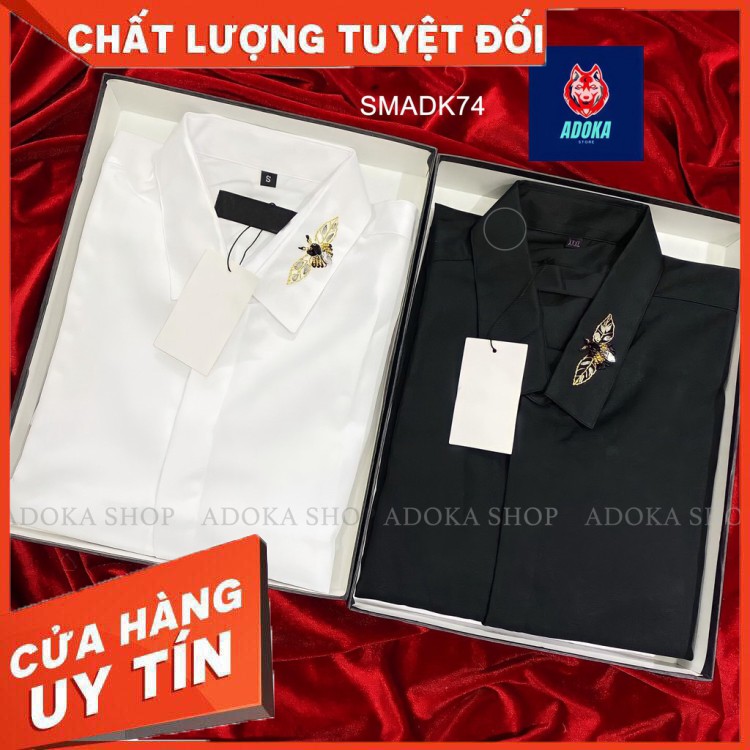 [Mã ADOKA118 giảm 10k đơn 100k ]Áo Sơ Mi Nam Nữ Đồ Đôi Dài Tay DOKA STORE In Họa Tiết Nhỏ  D6 Đợt 1