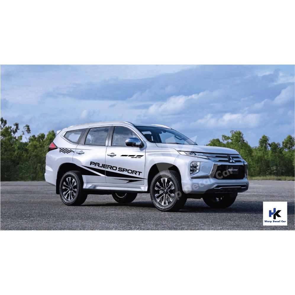 Tem xe Pajero Sport - decal Pajero Sport phong cách thể thao