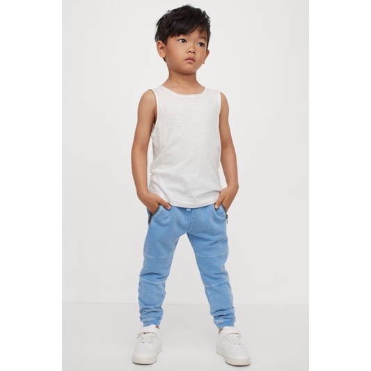 Quần nỉ joger hm cho bé trai có 4 màu size từ 12-30 cân