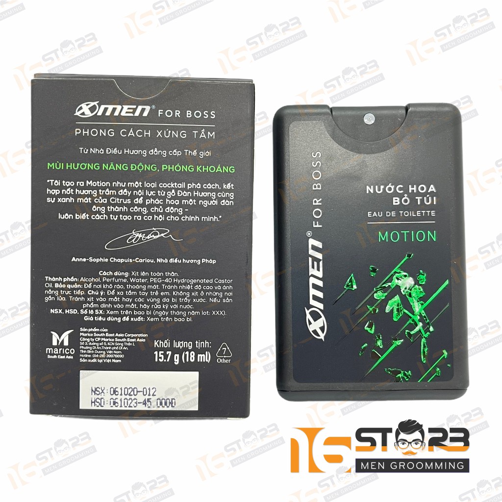 [Chính Hãng 100%] Nước Hoa Bỏ Túi Mini Xmen For Boss Intense/Motion 18ml | Thế Giới Skin Care