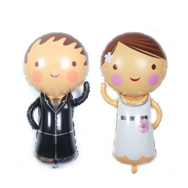 (freeship)( y hình size to)  Bóng Trang Trí Cô Dâu, Chú Rể Phòng Cưới