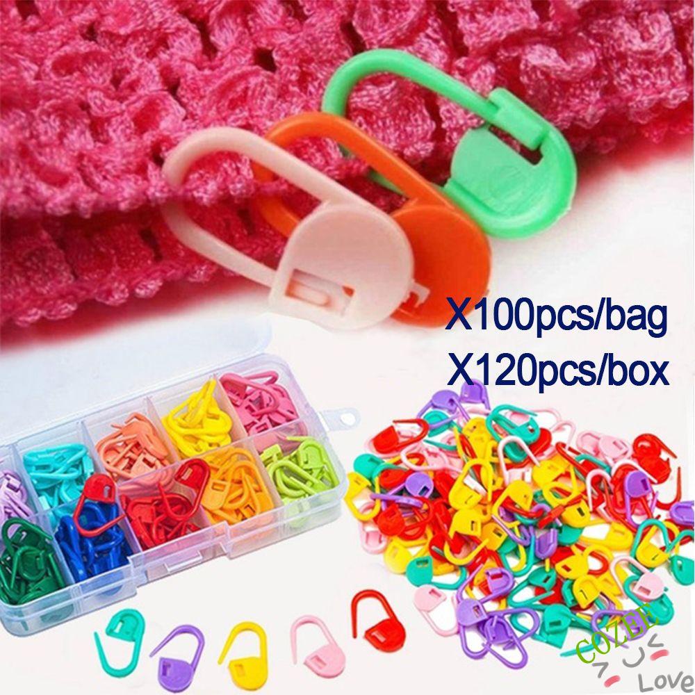 Set 100 / 120 kẹp nhựa đánh dấu móc đan len kiểu mới DIY
