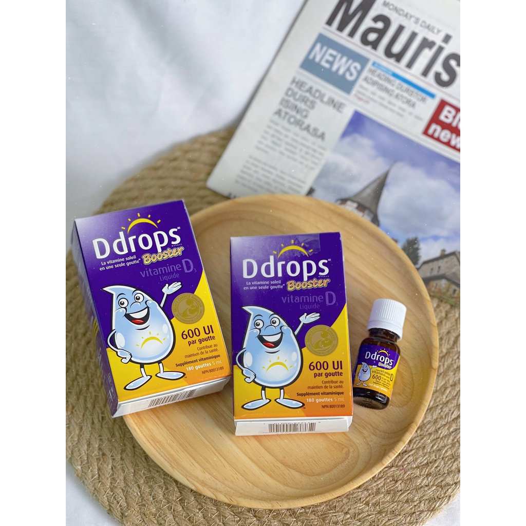 Vitamin Ddrops D3 600iu Booter Mỹ 100 giọt ( cho trẻ trên 1 tuổi )