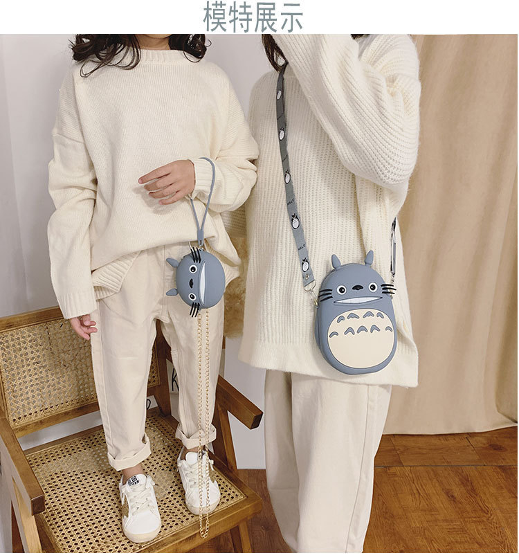 Doledo Hàng Có Sẵn Túi Đeo Vai Đựng Điện Thoại / Tiền Xu Bằng Silicon Kích Thước Lớn Hình Mèo totoro geely Cho Trẻ Em