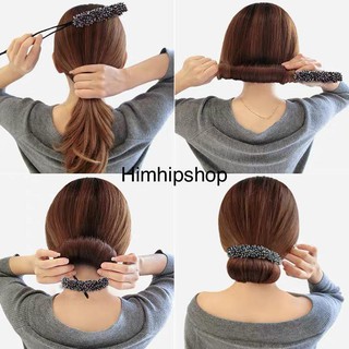Nẹp Bối Tóc HimHip Thép Bọc Vải Mặt Đá Nhiều Màu