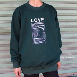[SWEATSHIRT] LOVE NUTRITION FACTS