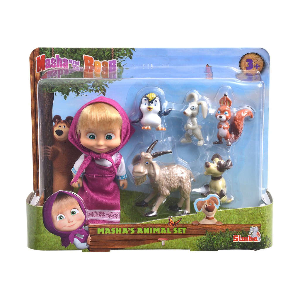 Đồ Chơi Búp Bê MASHA AND THE BEAR Masha's Animal Set 109301060 - Simba Toys Vietnam