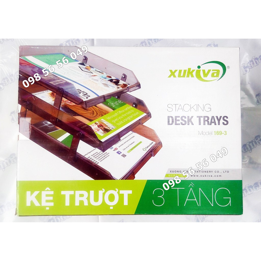 Kệ Hồ Sơ 3 Tầng Trượt Xukiva No.169-3