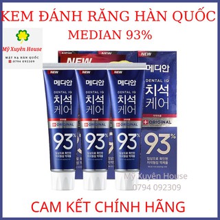 Kem đánh răng median 93% màu xanh dương chống viêm nướu hơi thở thơm mát hàn quốc