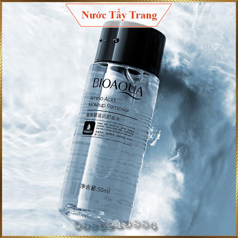 Nước tẩy trang 50ml Bioaqua Amino Acid Makeup Remover làm sạch sâu kiềm dầu không nhờn rít BMR8