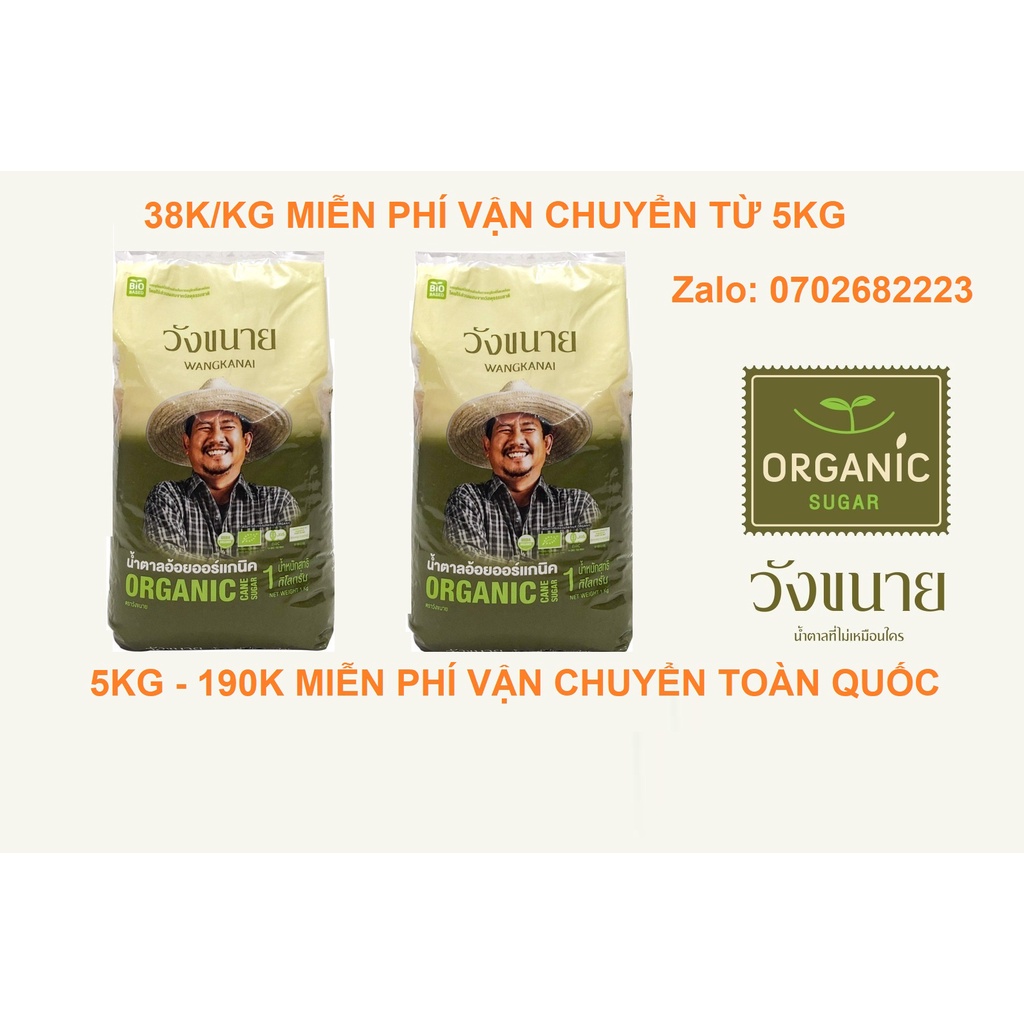 Đường Mía Hữu Cơ Wangkanai Thái Lan 1KG