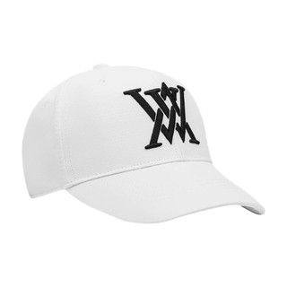 Mũ golf lưỡi trai thêu chữ trắng đen - hat