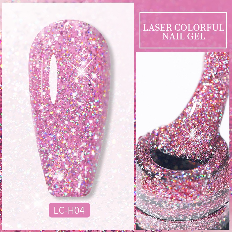 Gel Sơn Móng Tay 7ml Màu Kim Tuyến Lấp Lánh Chuyên Dụng