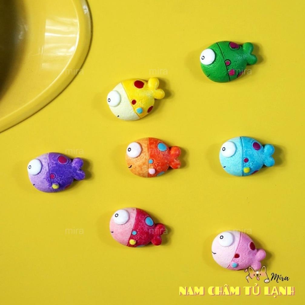 Nam Châm Tủ Lạnh 3D Cá Nhỏ Chấm Bi Dễ Thương Trang Trí Bàn Học, Bàn Làm Việc, Đính Note MIRA-3D68006