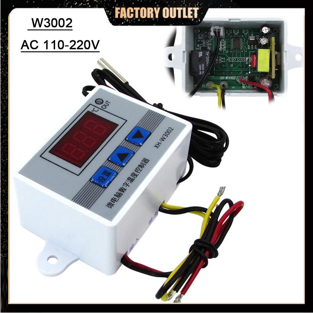 Máy Biến Áp Kỹ Thuật Số W3001 W3002 AC 110-220V 50 Chuyên Dụng°C~+100°C Nhiệt Kế Đo Độ Ẩm Trực Tiếp Chuyên Dụng