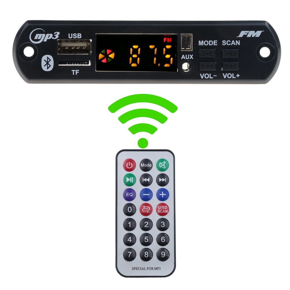 Mô-đun giải mã âm thanh Bluetooth WMA MP3 5V 12V cho xe hơi