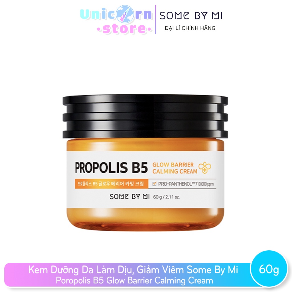 Kem Dưỡng Da Làm Dịu, Giảm Viêm Some By Mi Propolis B5 Glow Barrier Calming Cream 60g