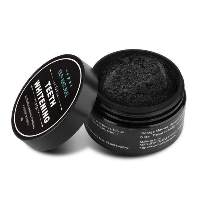 Bột tẩy trắng răng than tre hoạt tính Teeth Whitening Powder Charcoal 30g