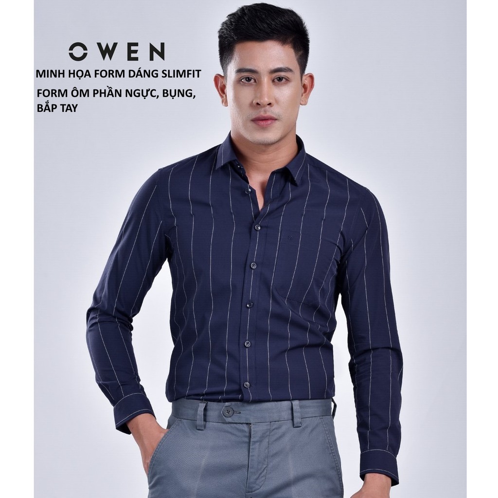 [SIZE 43] OWEN - Áo sơ mi dài tay OWEN SLIMFIT CHẤT SỢI TRE 22652