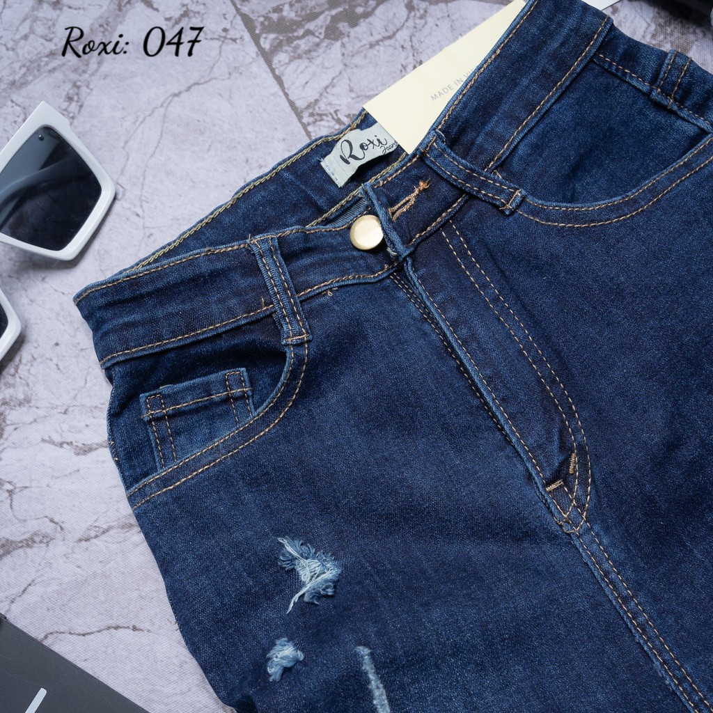 Quần Dài Jean Lưng Siêu Cao Có Gấu