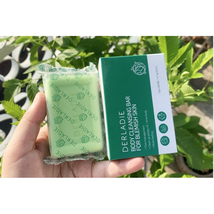 Xà Bông Giảm Mụn Lưng Soap Xà Phòng Giảm Mụn Body Ngực Cơ Thể Sau 7 Ngày Derladie Body Cleansing Bar For Blemish Skin