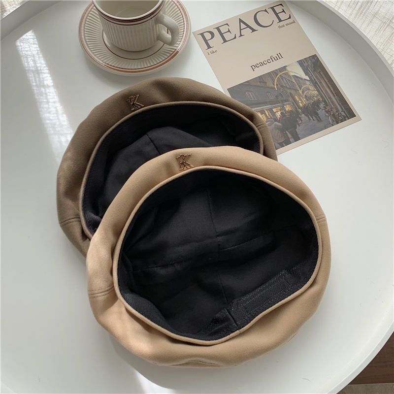 Mũ Nồi Len Màu Đen Thời Trang Thu Đông Hàn Quốc Cho Nữ