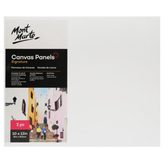 Bảng vải canvas (cho vẽ tranh acrylic, sơn dầu),25.4x30.5 cm, Mont Marte, giá là 2 cái 1 cặp