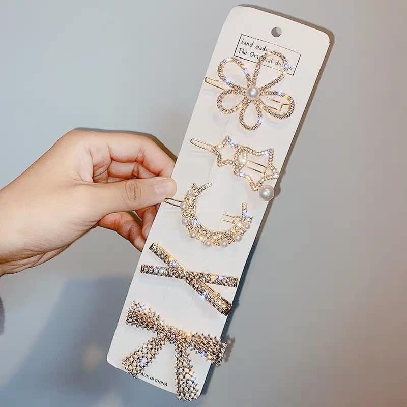 Set 5 Kẹp Tóc Tiểu Thư Cực Dễ Thương