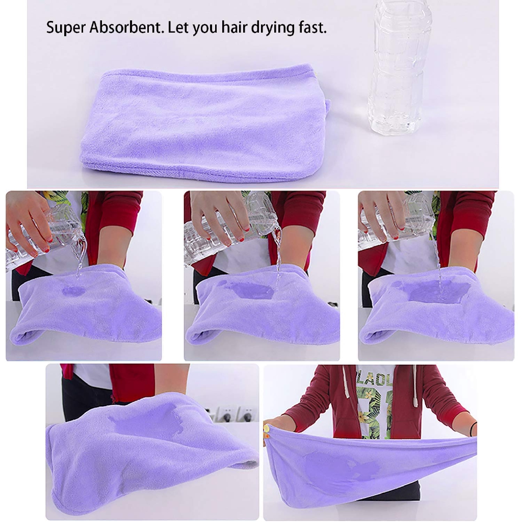 Khăn trùm lau khô tóc tiện dụng