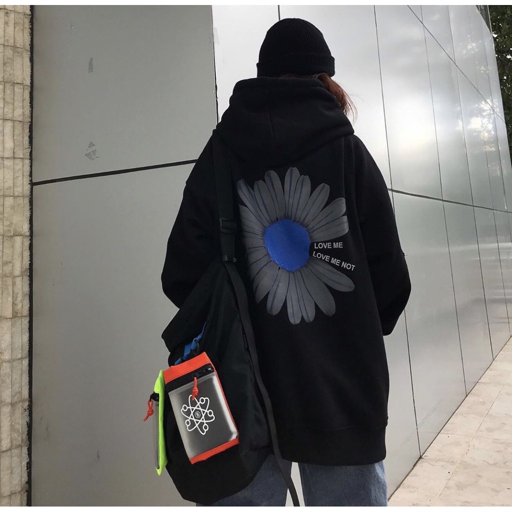 Áo Khoác Hoodie Unisex FLOWER (Đen)