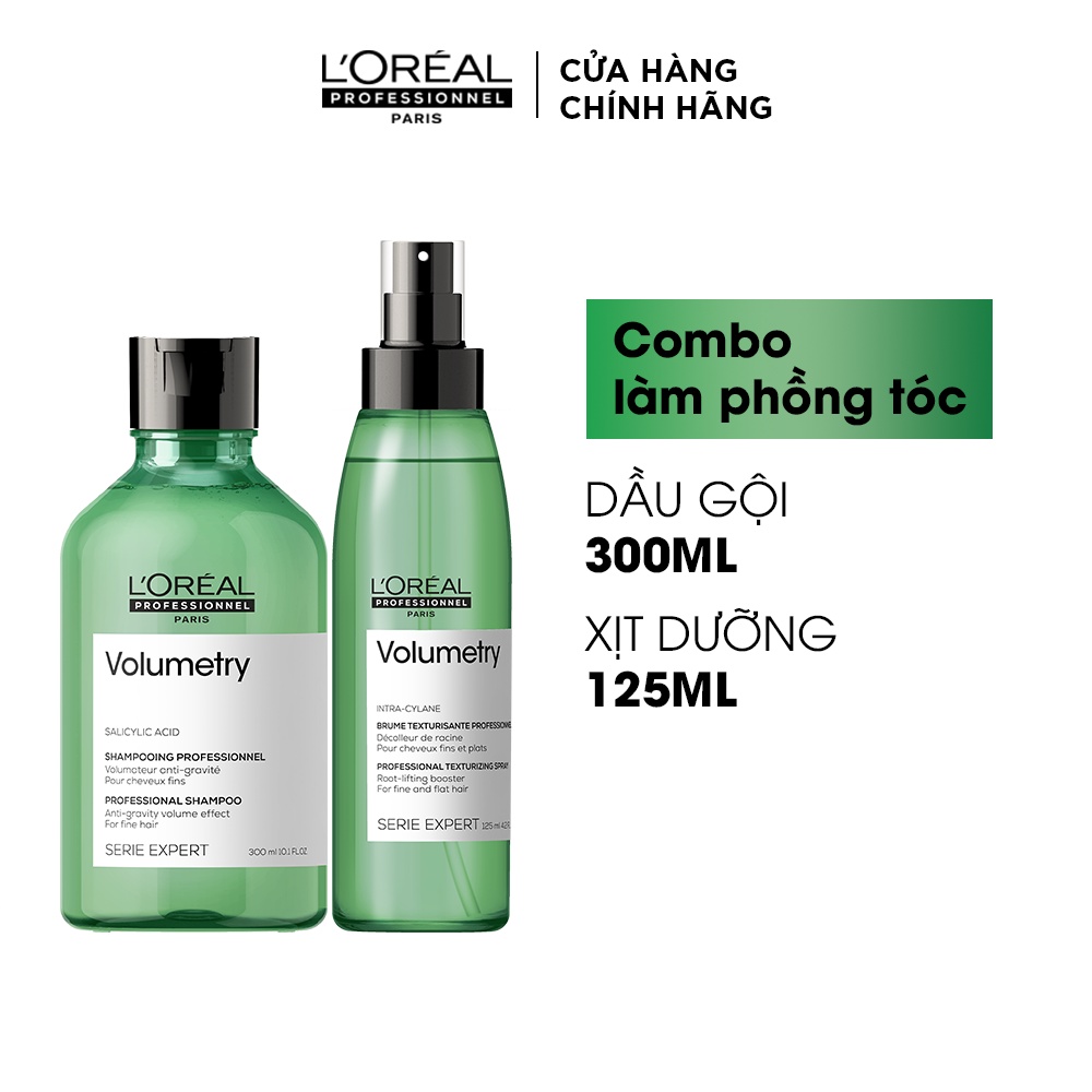 Combo Dầu gội và Xịt dưỡng làm phồng tóc L'Oréal Professionnel Serie Expert Volumetry