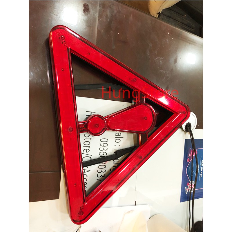 Tam giác cảnh báo điện 12v/24v xe ô tô,xe tải, đầu kéo