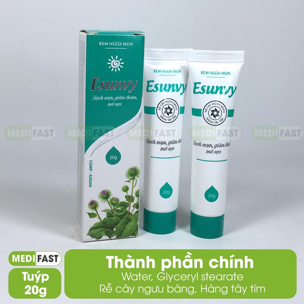 Kem ngừa mụn Esunvy Tuýp 20g từ thảo dược - ngừa mụn an toàn, hiệu quả