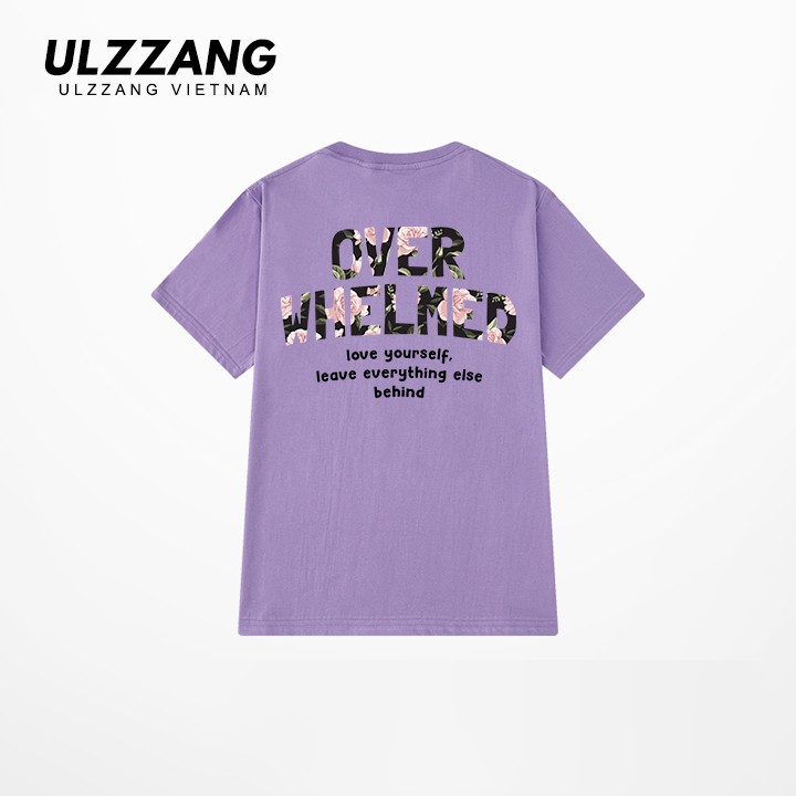 Áo thun tay lỡ ULZZANG cotton dáng unisex form rộng in hình overwhelmed | BigBuy360 - bigbuy360.vn