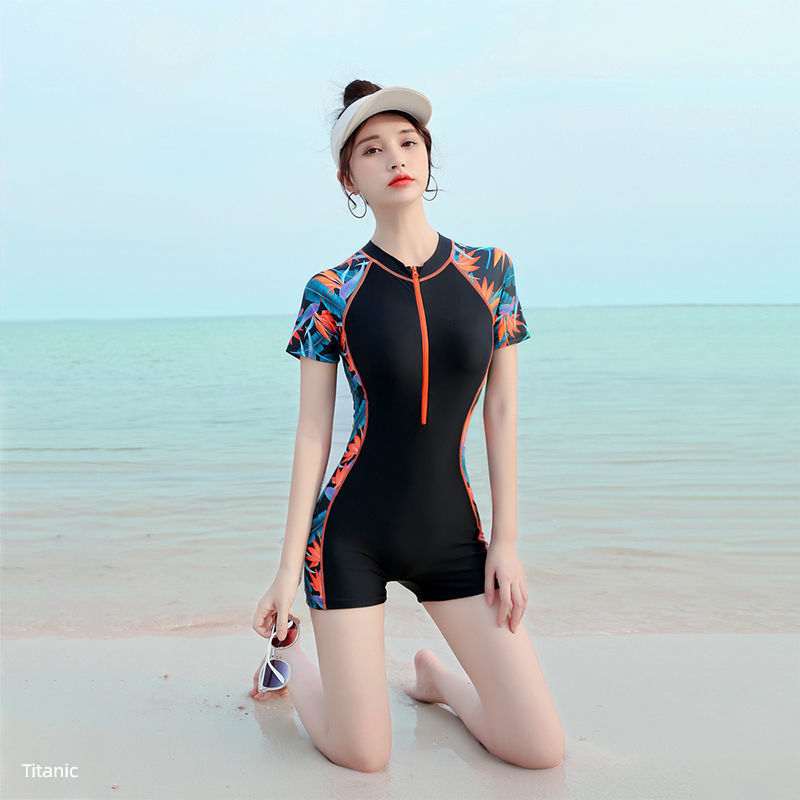 Đồ Bơi Nữ Kín Đáo Thể Thao Hàn Quốc Ngắn Tay | BigBuy360 - bigbuy360.vn